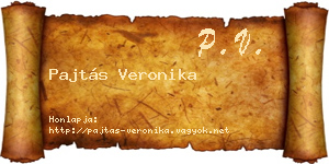 Pajtás Veronika névjegykártya